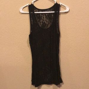 Black lace/sheer tank top!